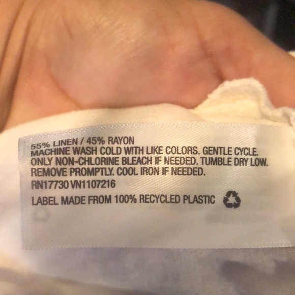 Isabel. Linen, short puff sleeve breathable dress. Maternity. - Picture 4 of 4